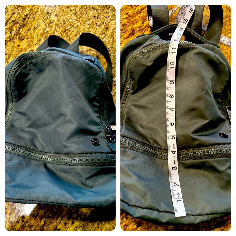 Lululemon city adventure bag. Great condition. Olive green color.
